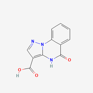 molecular formula C11H7N3O3 B1436581 5-oxo-1H,5H-pyrazolo[1,5-a]quinazoline-3-carboxylic acid CAS No. 1181458-88-7