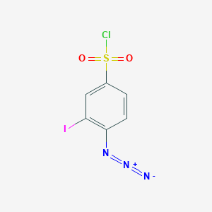 molecular formula C6H3ClIN3O2S B14365845 4-Azido-3-iodobenzene-1-sulfonyl chloride CAS No. 93422-91-4