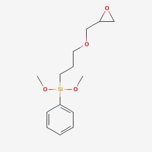 molecular formula C14H22O4Si B14365861 Dimethoxy{3-[(oxiran-2-yl)methoxy]propyl}phenylsilane CAS No. 92915-87-2