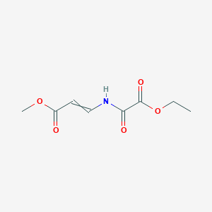 molecular formula C8H11NO5 B14365862 Methyl 3-[2-ethoxy(oxo)acetamido]prop-2-enoate CAS No. 91024-67-8