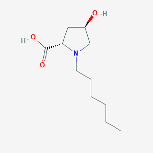 molecular formula C11H21NO3 B14365868 (4R)-1-Hexyl-4-hydroxy-L-proline CAS No. 90245-02-6