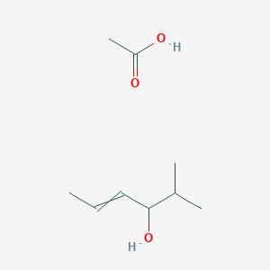 molecular formula C9H18O3 B14365877 Acetic acid;2-methylhex-4-en-3-ol CAS No. 92775-95-6