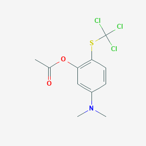 molecular formula C11H12Cl3NO2S B14365891 [5-(Dimethylamino)-2-(trichloromethylsulfanyl)phenyl] acetate CAS No. 91349-57-4