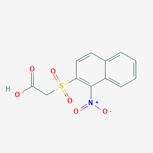 molecular formula C12H9NO6S B14365923 (1-Nitronaphthalene-2-sulfonyl)acetic acid CAS No. 90104-79-3