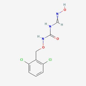 molecular formula C9H9Cl2N3O3 B1436597 N-[(2,6-dichlorobenzyl)oxy]-N-[(hydroxyimino)methyl]urea CAS No. 338403-98-8