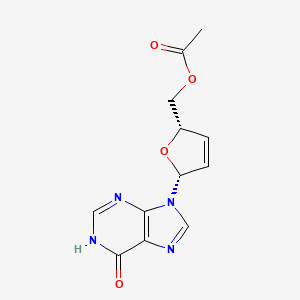 molecular formula C12H12N4O4 B1436618 2',3'-Didehydro-2',3'-dideoxyinosine-5'-acetate CAS No. 130676-57-2