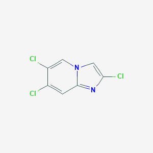 molecular formula C7H3Cl3N2 B143662 2,6,7-三氯咪唑并[1,2-A]吡啶 CAS No. 131773-47-2