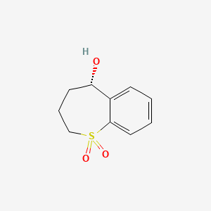 molecular formula C10H12O3S B1436636 (S)-5-羟基-2,3,4,5-四氢-1-苯并噻戊环 1,1-二氧化物 CAS No. 1423040-74-7