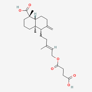 Butanedioic acid, mono((2E)-5-((1S,4aR,5S,8aR)-5-carboxydecahydro-5,8a-dimethyl-2-methylene-1-naphthalenyl)-3-methyl-2-pentenyl) ester