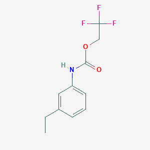molecular formula C11H12F3NO2 B1436637 2,2,2-三氟乙基 N-(3-乙基苯基)氨基甲酸酯 CAS No. 1087788-92-8