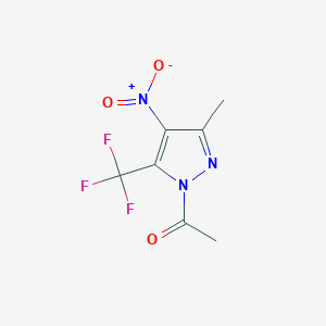 molecular formula C7H6F3N3O3 B1436638 1-乙酰基-3-甲基-4-硝基-5-(三氟甲基)-1H-吡唑 CAS No. 229980-58-9