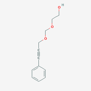 molecular formula C12H14O3 B14366414 2-{[(3-Phenylprop-2-yn-1-yl)oxy]methoxy}ethan-1-ol CAS No. 90332-02-8