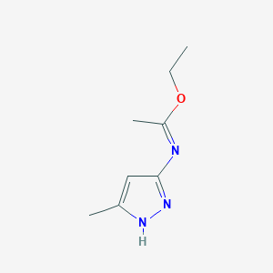 Ethyl (1E)-N-(5-methyl-1H-pyrazol-3-yl)ethanimidate