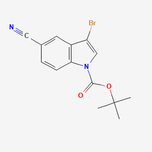 molecular formula C14H13BrN2O2 B1436648 1-Boc-3-溴-5-氰吲哚 CAS No. 348640-12-0
