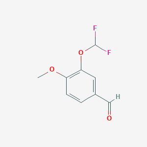 molecular formula C9H8F2O3 B143665 3-(二氟甲氧基)-4-甲氧基苯甲醛 CAS No. 153587-11-2