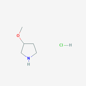 molecular formula C5H12ClNO B143666 3-甲氧基吡咯烷盐酸盐 CAS No. 136725-50-3