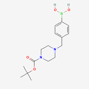molecular formula C16H25BN2O4 B1436660 (4-((4-(叔丁氧羰基)哌嗪-1-基)甲基)苯基)硼酸 CAS No. 1190095-10-3