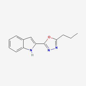 molecular formula C13H13N3O B1436662 2-(5-丙基-1,3,4-恶二唑-2-基)-1H-吲哚 CAS No. 1105196-10-8