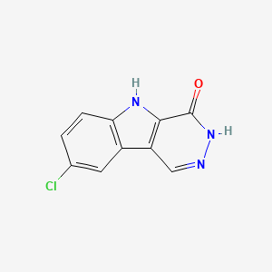 molecular formula C10H6ClN3O B1436664 8-氯-3,5-二氢-4H-吡啶并[4,5-b]吲哚-4-酮 CAS No. 156421-91-9