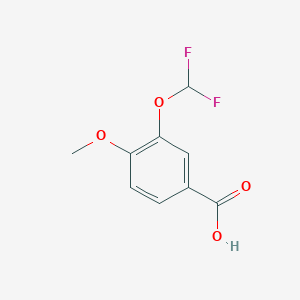 molecular formula C9H8F2O4 B143667 3-(二氟甲氧基)-4-甲氧基苯甲酸 CAS No. 162401-65-2