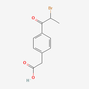 [4-(2-Bromopropanoyl)phenyl]acetic acid