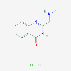 molecular formula C10H12ClN3O B1436679 2-[(甲基氨基)甲基]喹唑啉-4(3H)-酮盐酸盐 CAS No. 1170187-60-6