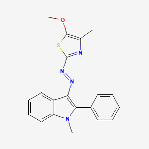 3-[(E)-(5-Methoxy-4-methyl-1,3-thiazol-2-yl)diazenyl]-1-methyl-2-phenyl-1H-indole