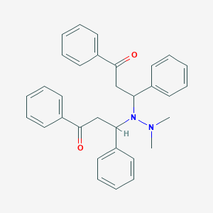 3,3'-(2,2-Dimethylhydrazine-1,1-diyl)bis(1,3-diphenylpropan-1-one)