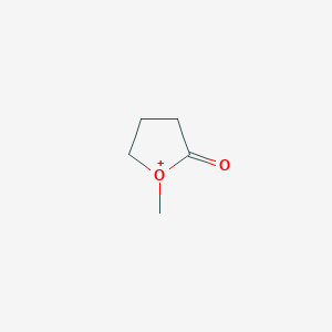 molecular formula C5H9O2+ B14366833 1-Methyl-2-oxooxolan-1-ium CAS No. 92382-45-1