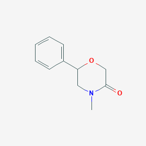 molecular formula C11H13NO2 B14366857 4-Methyl-6-phenylmorpholin-3-one CAS No. 92616-12-1