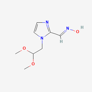 molecular formula C8H13N3O3 B1436688 1-(2,2-二甲氧基乙基)-1H-咪唑-2-甲醛肟 CAS No. 1160264-32-3