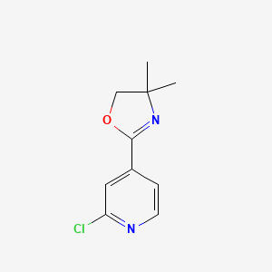 2-Chloro-4-(4,4-dimethyl-4,5-dihydro-1,3-oxazol-2-yl)pyridine