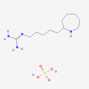 2-[5-(Azepan-2-yl)pentyl]guanidine;sulfuric acid