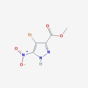 molecular formula C5H4BrN3O4 B1436697 4-溴-5-硝基-1H-吡唑-3-甲酸甲酯 CAS No. 1187560-11-7