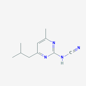 [4-Methyl-6-(2-methylpropyl)pyrimidin-2-yl]cyanamide