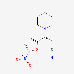 3-(5-Nitrofuran-2-yl)-3-(piperidin-1-yl)prop-2-enenitrile