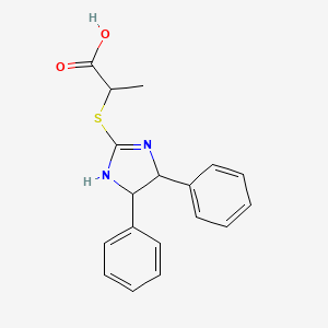 2-[(4,5-Diphenyl-4,5-dihydro-1H-imidazol-2-yl)sulfanyl]propanoic acid