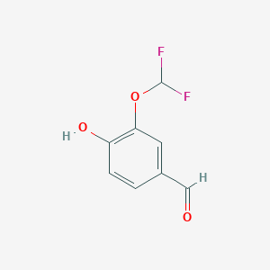 molecular formula C8H6F2O3 B143670 3-(二氟甲氧基)-4-羟基苯甲醛 CAS No. 53173-70-9