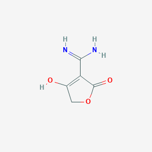 molecular formula C5H6N2O3 B1436702 3-(diaminomethylene)furan-2,4(3H,5H)-dione CAS No. 1228552-29-1