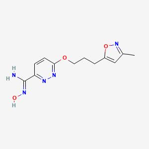 B1436709 N'-Hydroxy-6-(3-(3-methylisoxazol-5-yl)propoxy)pyridazine-3-carboximidamide CAS No. 1105194-43-1