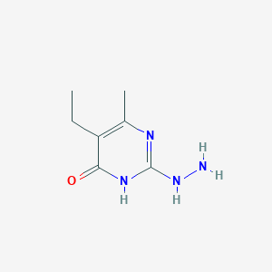 molecular formula C7H12N4O B1436711 5-乙基-2-肼基-6-甲基嘧啶-4(3H)-酮 CAS No. 65004-40-2