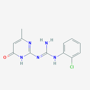 B1436717 N-(2-chlorophenyl)-N'-(6-methyl-4-oxo-1,4-dihydropyrimidin-2-yl)guanidine CAS No. 857413-65-1