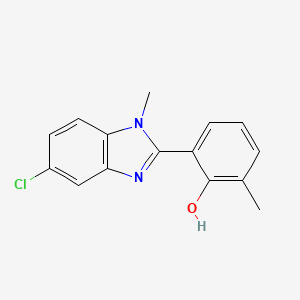 B1436721 2-(5-chloro-1-methyl-1H-1,3-benzodiazol-2-yl)-6-methylphenol CAS No. 1178510-11-6