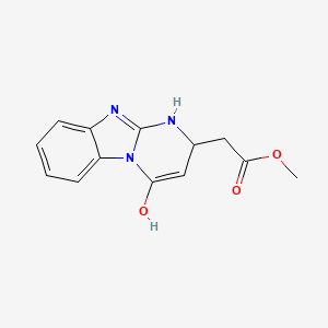 B1436722 Methyl (4-hydroxy-1,2-dihydropyrimido[1,2-a]benzimidazol-2-yl)acetate CAS No. 1306739-45-6