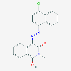 B1436725 2-methyl-1,3,4(2H)-isoquinolinetrione 4-[N-(4-chloro-1-naphthyl)hydrazone] CAS No. 924862-22-6