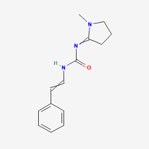 N-(1-Methylpyrrolidin-2-ylidene)-N'-(2-phenylethenyl)urea