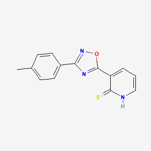 molecular formula C14H11N3OS B1436732 3-[3-(4-甲基苯基)-1,2,4-噁二唑-5-基]吡啶-2-硫醇 CAS No. 1325306-72-6