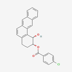 Benzoic acid, 4-chloro-, 1,2,3,4-tetrahydro-1-hydroxybenz(a)anthracen-2-yl ester, (1S-cis)-