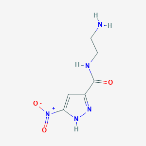 molecular formula C6H9N5O3 B1436737 N-(2-氨基乙基)-5-硝基-1H-吡唑-3-甲酰胺 CAS No. 1159989-44-2
