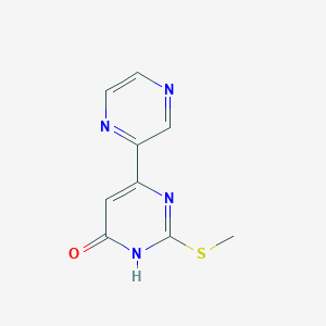 molecular formula C9H8N4OS B1436743 2-(甲硫基)-6-(吡啶-2-基)嘧啶-4(3H)-酮 CAS No. 1184919-84-3